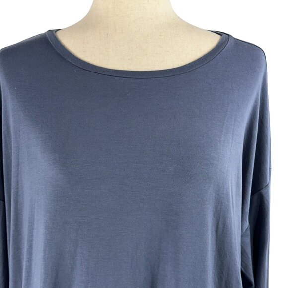 Like new!  Eileen Fisher Tencel Jersey Knit Long Drop Sleeve Tee in Gray… - Picture 13 of 13